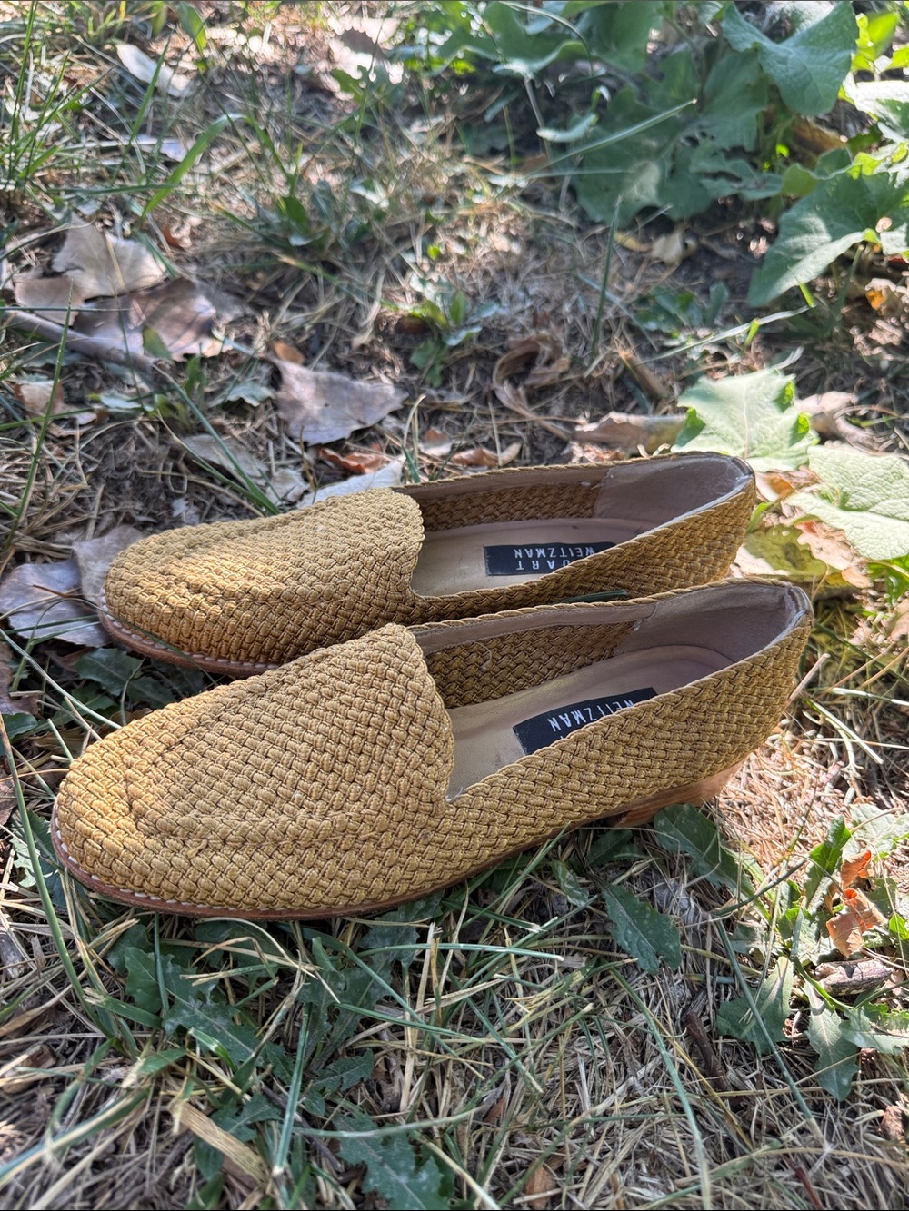 Stuart weitzman woven flats